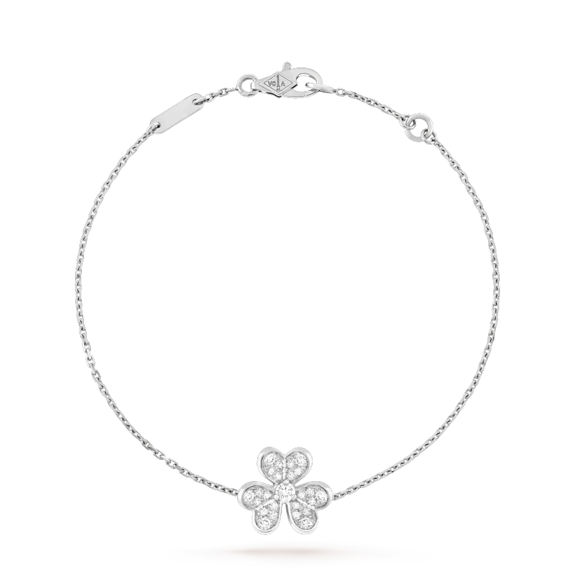 ˇGilded EraˇFRIVOLE SILVER FLOWER DIAMOND BRACELET