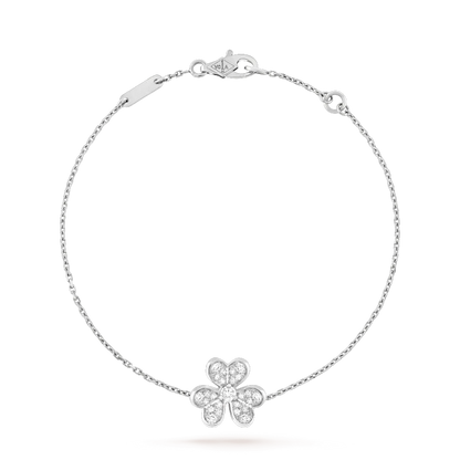 ˇGilded EraˇFRIVOLE SILVER FLOWER DIAMOND BRACELET