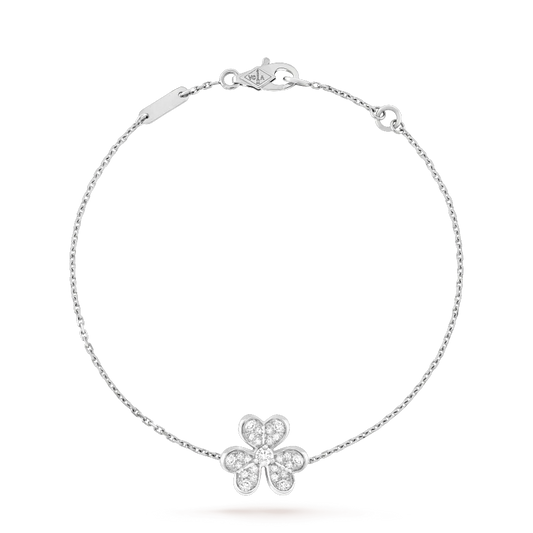 ˇGilded EraˇFRIVOLE SILVER FLOWER DIAMOND BRACELET