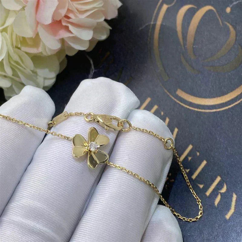 ˇGilded EraˇFRIVOLE GOLD FLOWER PINK MALACHITE BRACELET
