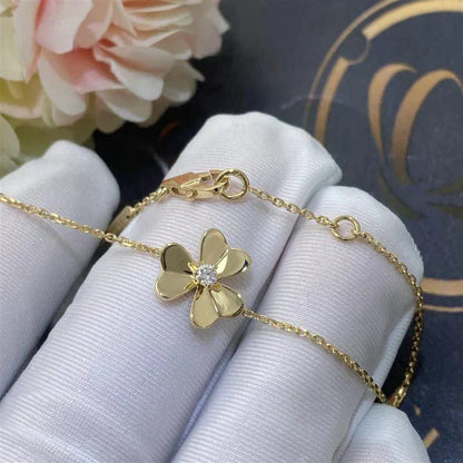 ˇGilded EraˇFRIVOLE GOLD FLOWER PINK MALACHITE BRACELET