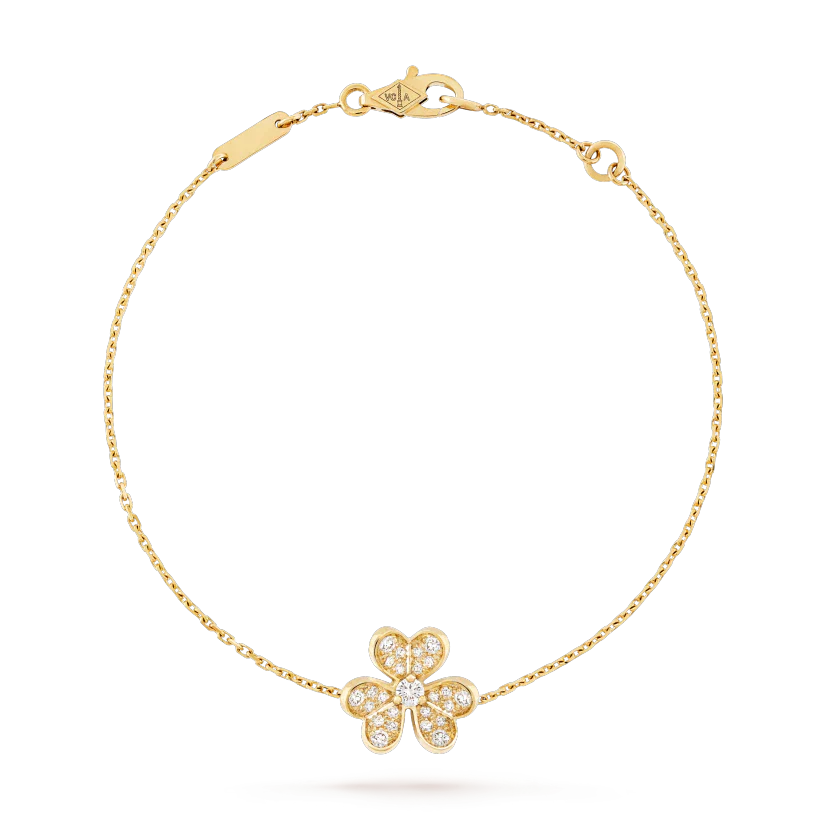 ˇGilded EraˇFRIVOLE GOLD FLOWER DIAMOND BRACELET