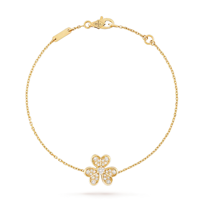 ˇGilded EraˇFRIVOLE GOLD FLOWER DIAMOND BRACELET