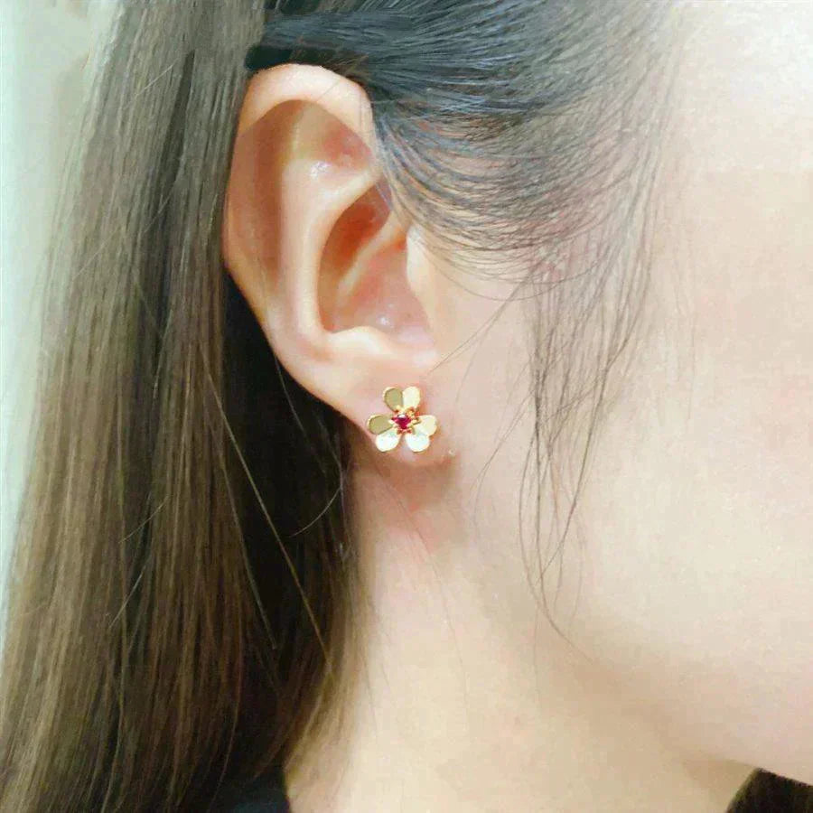 ˇGilded EraˇFRIVOLE  FLOWER PINK EARRINGS