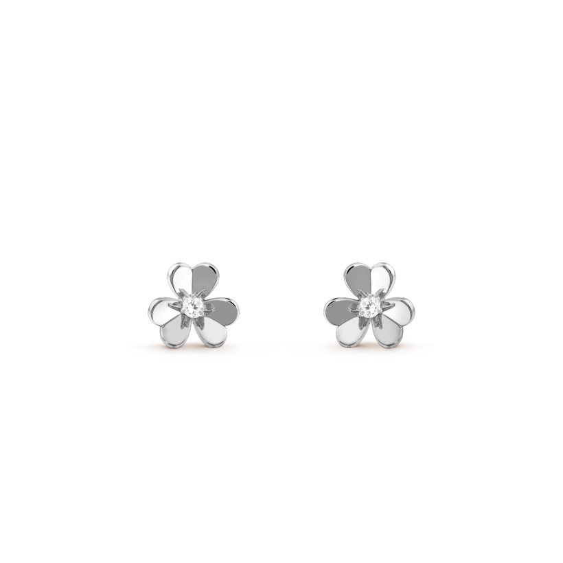ˇGilded EraˇFRIVOLE MINI SILVER FLOWER EARRINGS