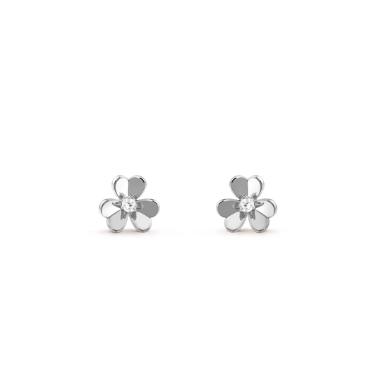 ˇGilded EraˇFRIVOLE MINI SILVER FLOWER EARRINGS