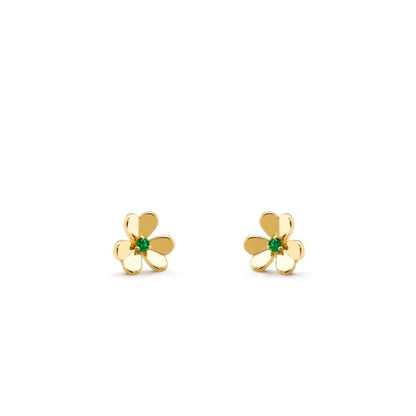 ˇGilded EraˇFRIVOLE  FLOWER MALACHITE EARRINGS
