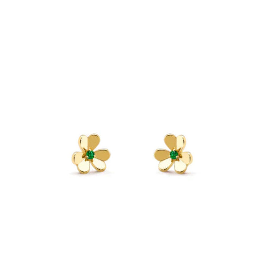 ˇGilded EraˇFRIVOLE  FLOWER MALACHITE EARRINGS