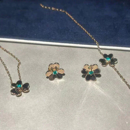 ˇGilded EraˇFRIVOLE  FLOWER MALACHITE EARRINGS