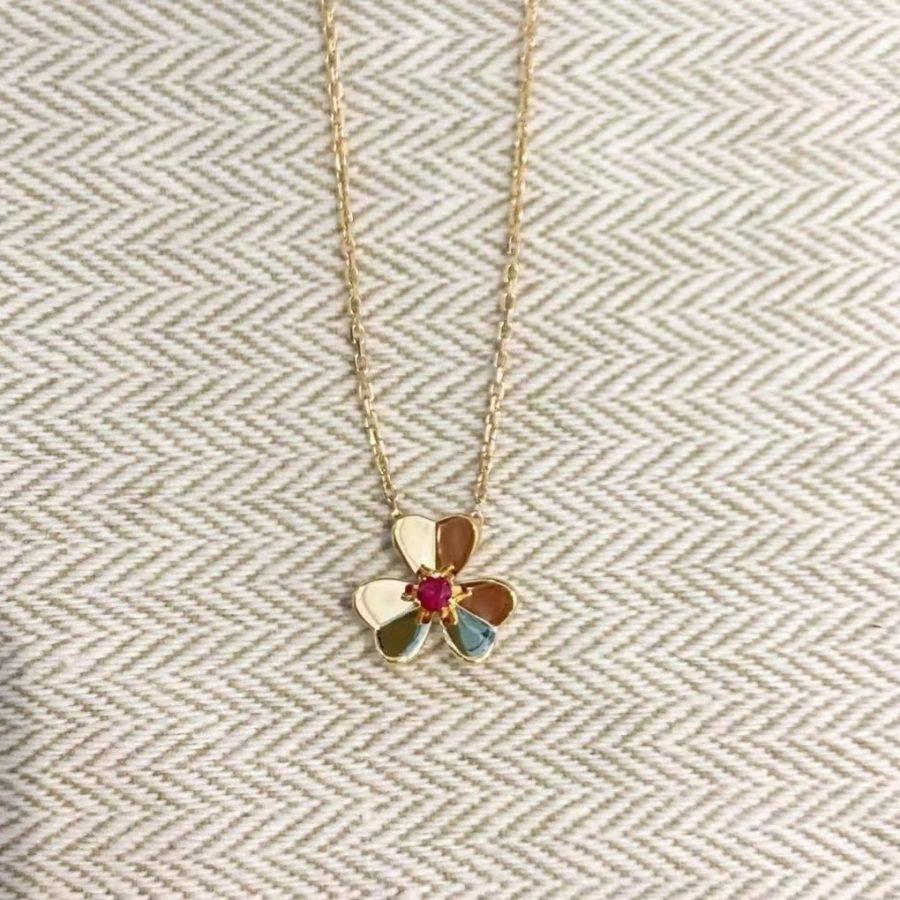 ˇGilded EraˇFRIVOLE GOLD FLOWER NECKLACE