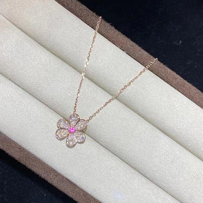ˇGilded EraˇFRIVOLE ROSE GOLD FLOWER DIAMOND NECKLACE