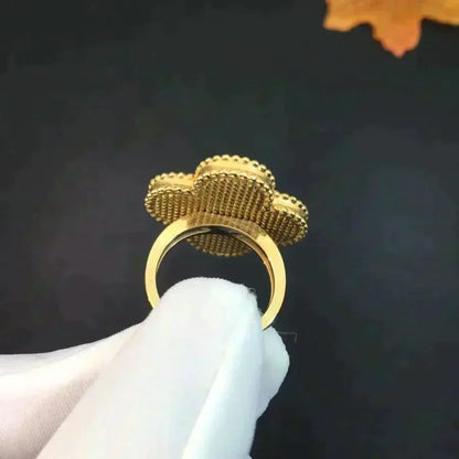 ˇGilded EraˇCLOVER MALACHITE RING
