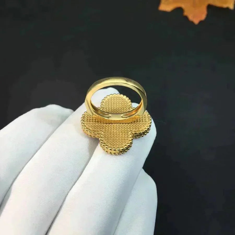 ˇGilded EraˇCLOVER MALACHITE RING
