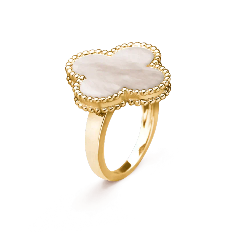 ˇGilded EraˇCLOVER WHITE MOP RING