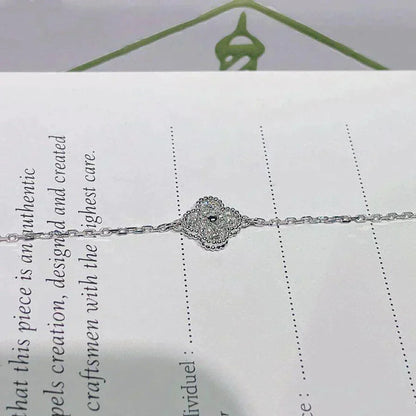 ˇGilded EraˇCLOVER  SINGLE FLOWER BRACELET SILVER