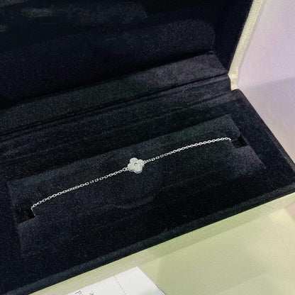 ˇGilded EraˇCLOVER  SINGLE FLOWER BRACELET SILVER