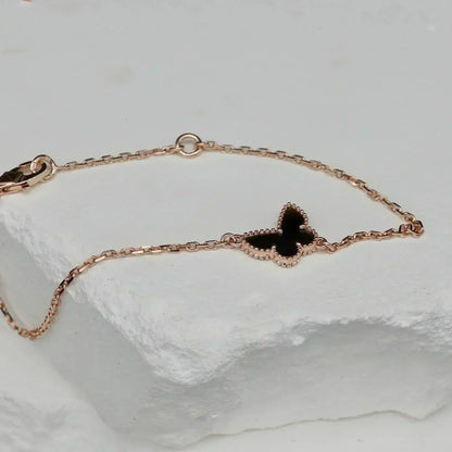 ˇGilded EraˇBUTTERFLY ONYX  BUTTERFLY BRACELET