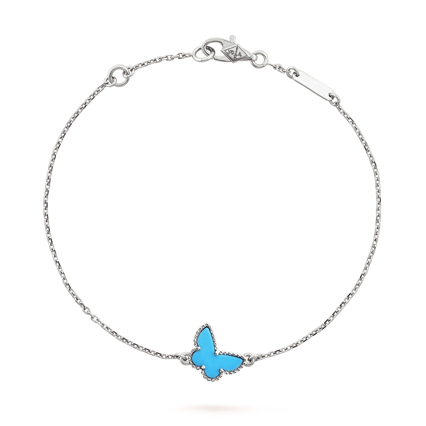 ˇGilded EraˇBUTTERFLY TURQUOISE BUTTERFLY BRACELET SILVER