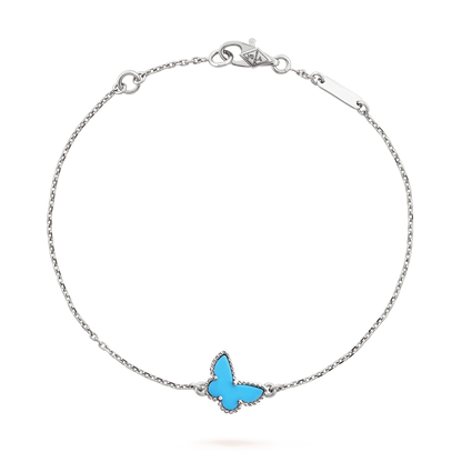 ˇGilded EraˇBUTTERFLY TURQUOISE BUTTERFLY BRACELET SILVER