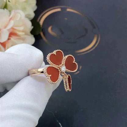 ˇGilded EraˇSWEET CLOVER CARNELIAN RING