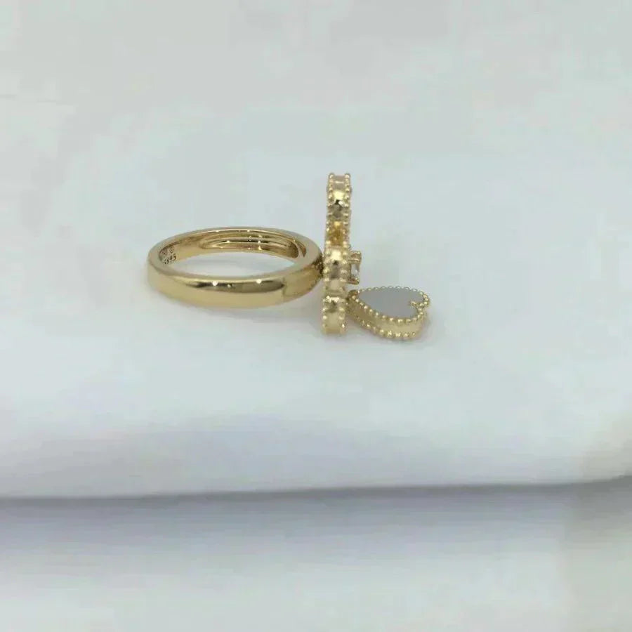 ˇGilded EraˇSWEET CLOVER WHITE MOP RING