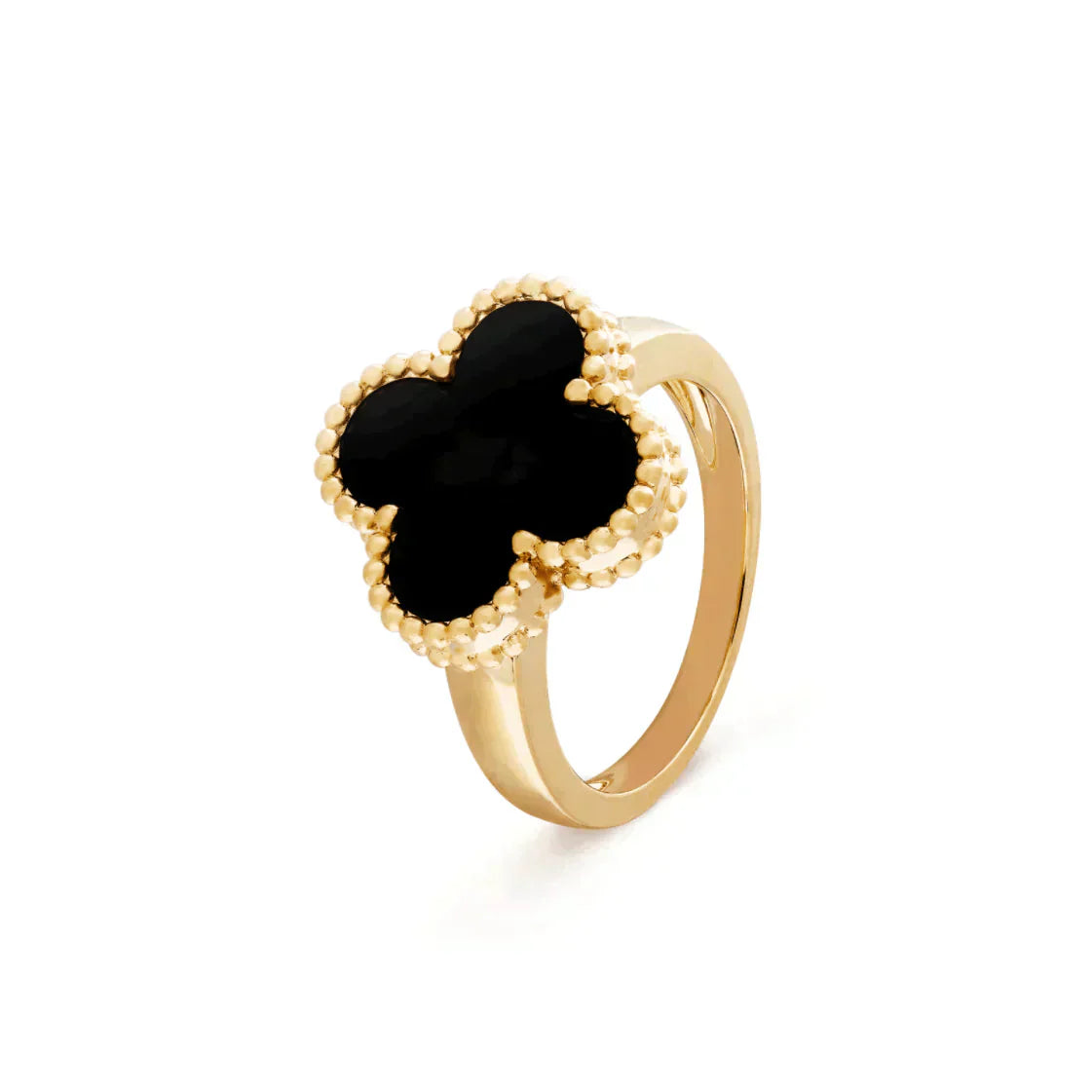ˇGilded EraˇCLOVER ONYX RING