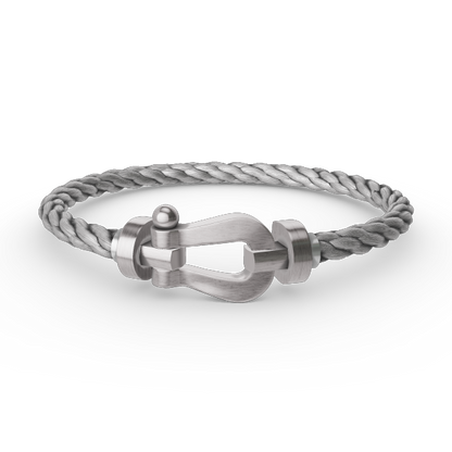 ˇGilded EraˇFORCE LARGE HORSESHOE NO DIAMOND BRACELET SILVER