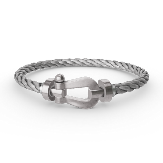 ˇGilded EraˇFORCE LARGE HORSESHOE NO DIAMOND BRACELET SILVER
