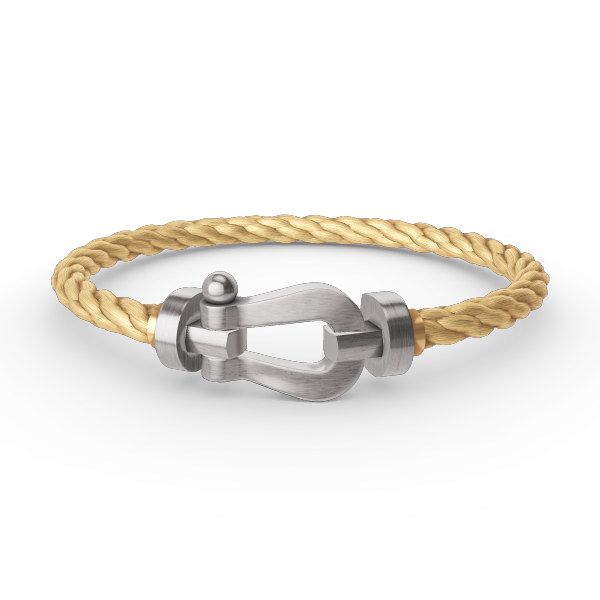 ˇGilded EraˇFORCE LARGE HORSESHOE NO DIAMOND BRACELET SILVER
