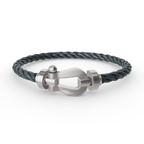 ˇGilded EraˇFORCE LARGE HORSESHOE NO DIAMOND BRACELET SILVER