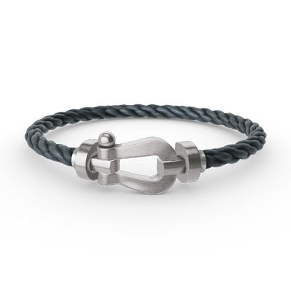 ˇGilded EraˇFORCE LARGE HORSESHOE NO DIAMOND BRACELET SILVER