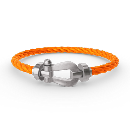 ˇGilded EraˇFORCE LARGE HORSESHOE NO DIAMOND BRACELET SILVER