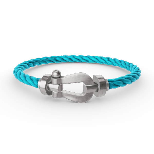 ˇGilded EraˇFORCE LARGE HORSESHOE NO DIAMOND BRACELET SILVER