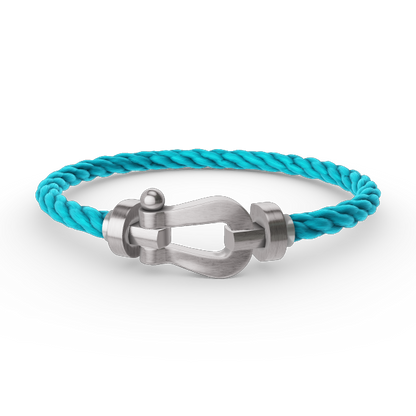 ˇGilded EraˇFORCE LARGE HORSESHOE NO DIAMOND BRACELET SILVER