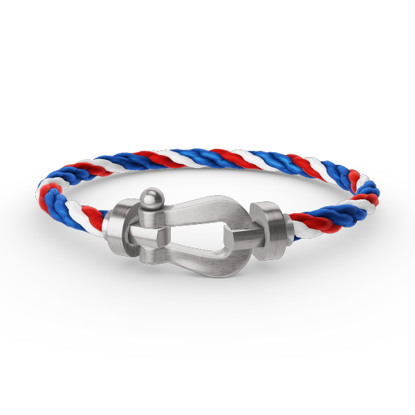 ˇGilded EraˇFORCE LARGE HORSESHOE NO DIAMOND BRACELET SILVER