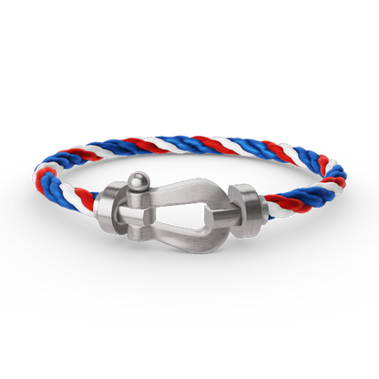 ˇGilded EraˇFORCE LARGE HORSESHOE NO DIAMOND BRACELET SILVER