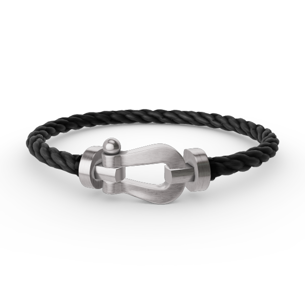 ˇGilded EraˇFORCE LARGE HORSESHOE NO DIAMOND BRACELET SILVER