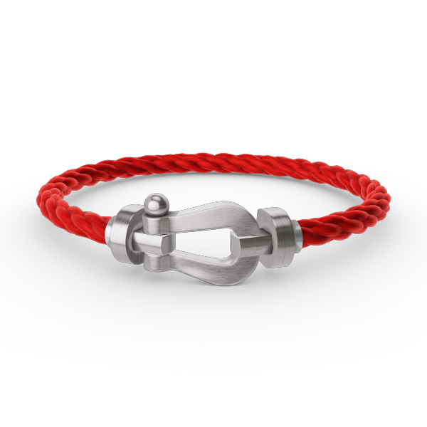 ˇGilded EraˇFORCE LARGE HORSESHOE NO DIAMOND BRACELET SILVER