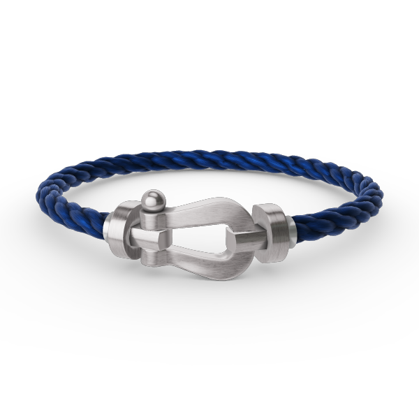 ˇGilded EraˇFORCE LARGE HORSESHOE NO DIAMOND BRACELET SILVER