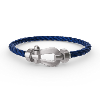 ˇGilded EraˇFORCE LARGE HORSESHOE NO DIAMOND BRACELET SILVER
