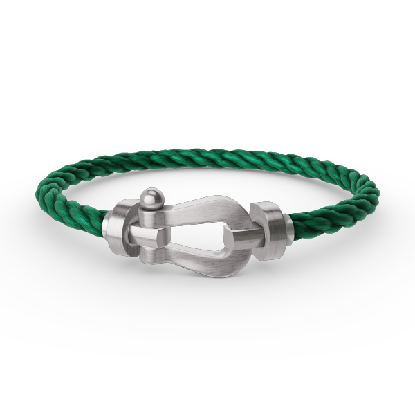 ˇGilded EraˇFORCE LARGE HORSESHOE NO DIAMOND BRACELET SILVER