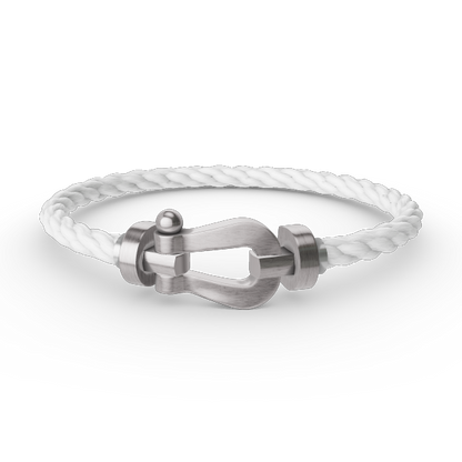 ˇGilded EraˇFORCE LARGE HORSESHOE NO DIAMOND BRACELET SILVER