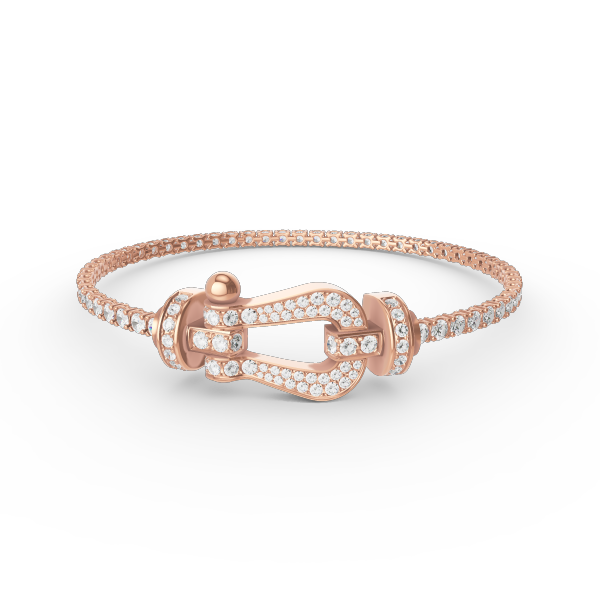ˇGilded EraˇFORCE  LARGE HORSESHOE FULL DIAMOND TENNIS BRACELET