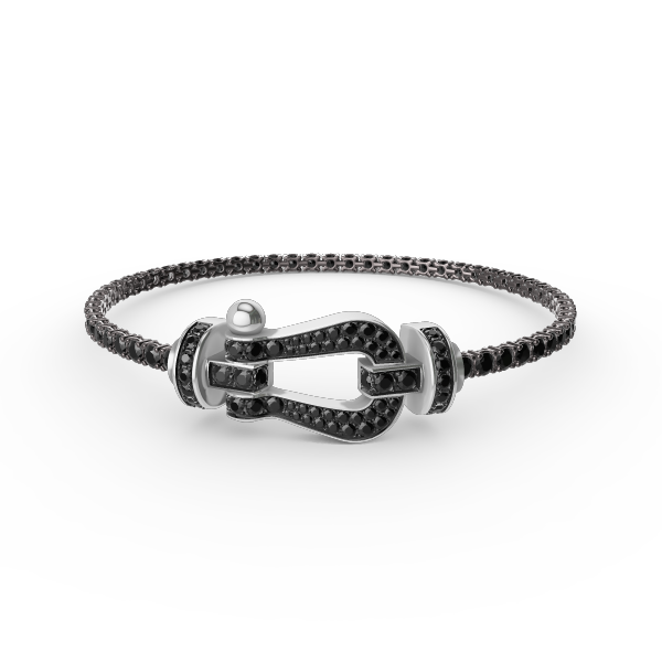 ˇGilded EraˇFORCE  LARGE HORSESHOE FULL DIAMOND TENNIS BRACELET